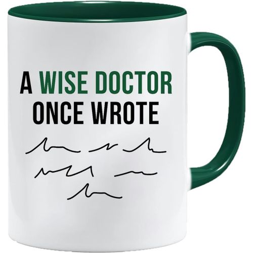 Eryi-Mug Et Coffret Cadeau « A Wise Doctor Once Wrote » Pour La Fête Des Pères Et La Fête Des Pères - Cadeau D'anniversaire Pour Papa - Tasse De Travail