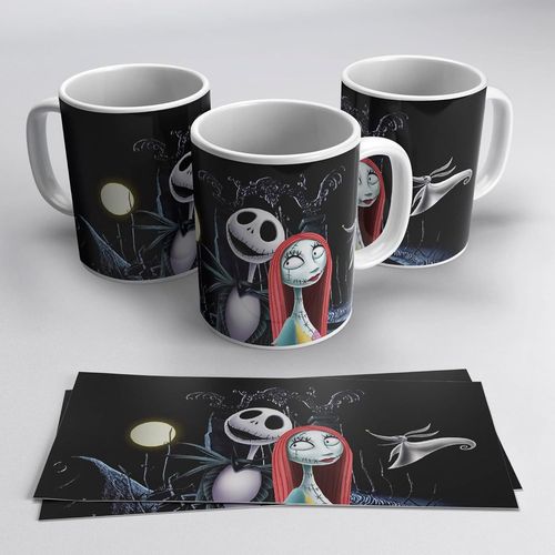 Eryi-Tasse Jack Skellington Nightmare Avant Noël (Collection Tasse Cadeau Noël) (Jack Skellington Avec Sally Et Zero)
