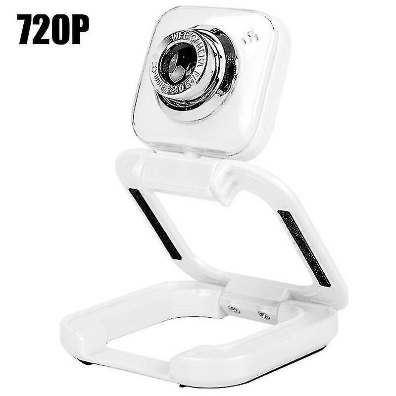 (Blanc 720p) Caméras Web Cam Usb 2.0 Webcam 480/720/1080p Pour Ordinateur Portable Ordinateur De Bureau