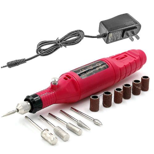 Perceuse À Ongles Électrique, Kit De Lime, Sculpteur Rotatif, Ensemble De 6 Dissolvant De Gel Acrylique, Outils De Pédicure, Nail Art Multicolore