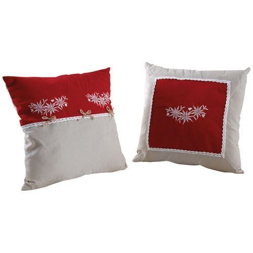 Coussin Édelweiss Coton Et Lin 40x40cm Assortis