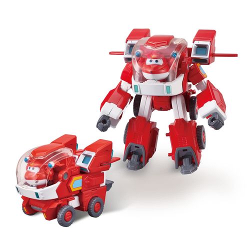 Super Wings- Costume Robot Mini Figurine Transformable Jett Jeu De Véhicule D Avion Pour Garçons Et Filles De 3 Ans Et Plus Eu750321 Rouge 7