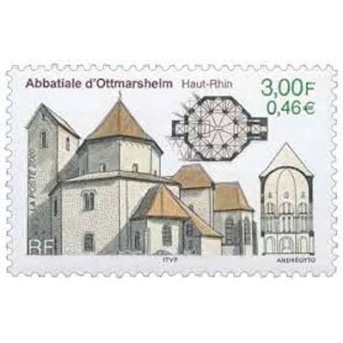 Abbatiale D' Ottmarsheim (Haut-Rhin) Année 2000 N° 3336 Yvert Et Tellier Luxe