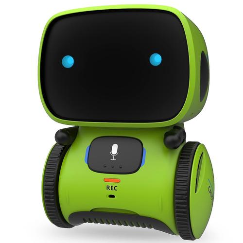 Jouet robot pour enfants, robot parlant intelligent interactif avec reconnaissance vocale par capteur tactile à commande vocale, cadeaux d'anniversaire vert