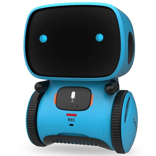 Jouet robot pour enfants, robot parlant intelligent interactif avec reconnaissance vocale par capteur tactile à commande vocale, cadeaux d'anniversaire bleu