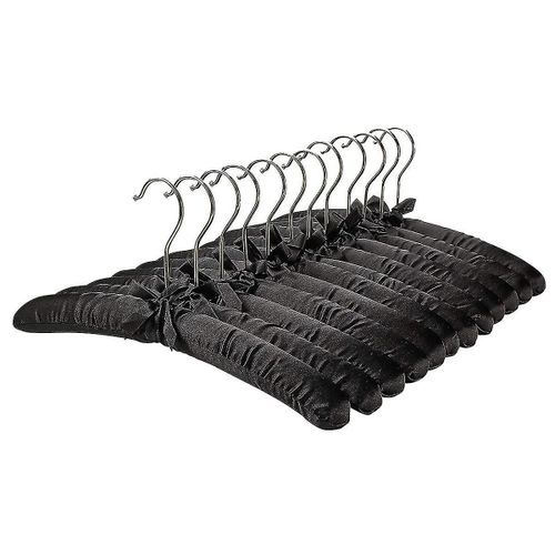 Cintres rembourrés en Satin de 15 pouces avec crochets dorés, cintre en soie pour vêtements de robe de mariée, manteaux, costumes, blou