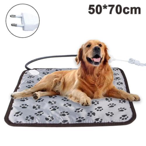 Tapis Chauffant Coussin Chauffant Pour Animaux De Compagnie Tapis Chauffant Imperméable Pour Chiens Et Chats 50x70cm Prise Ue 50x70cm