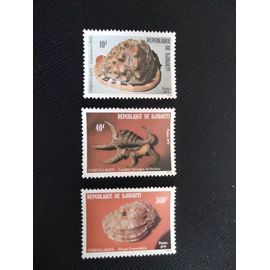 Timbre Djibouti Yt 512 A 514 Séries : Coquillages 1979 ( 041107 )