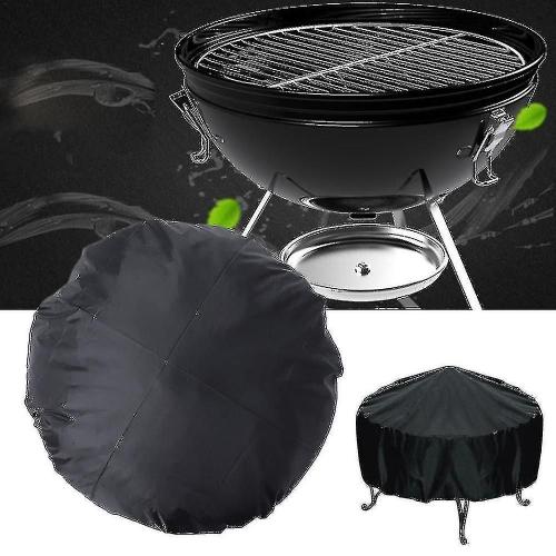 112cm extérieur rond noir rond étanche barbecue couverture anti-poussière Patio foyer couverture