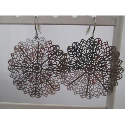 Boucles D'Oreilles Pendantes Argentées