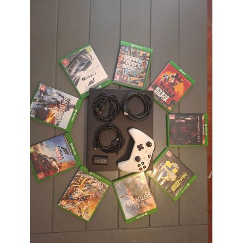 Xbox One Serie X 1t + 9 Jeux + 1 Batterie De Rechange.