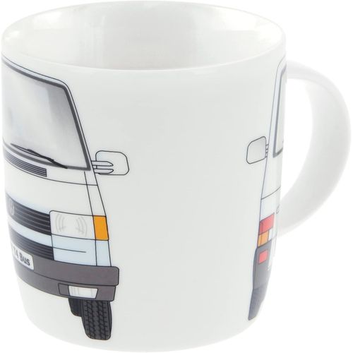 Eryi-Vw Collection - Volkswagen Combi Bus T4 Camper Van Mug De Café En Porcelaine (New Bone China), Tasse À Thé, Grand Gobelet Pour La Cuisine, Atelier, Camping/Cadeau/Souvenir (Avant/Blanc)