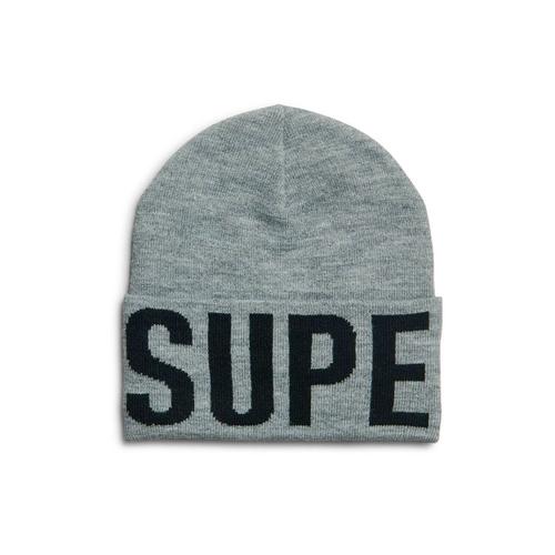 Bonnet Superdry Tricot Griffé Homme Gris