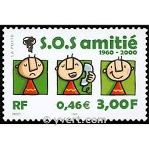 40ème Anniversaire De S.O.S. Amitié Année 2000 N° 3356 Yvert Et Tellier Luxe