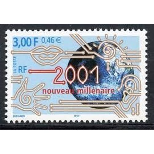 2001 Nouveau Millénaire Année 2000 N° 3357 Yvert Et Tellier Luxe