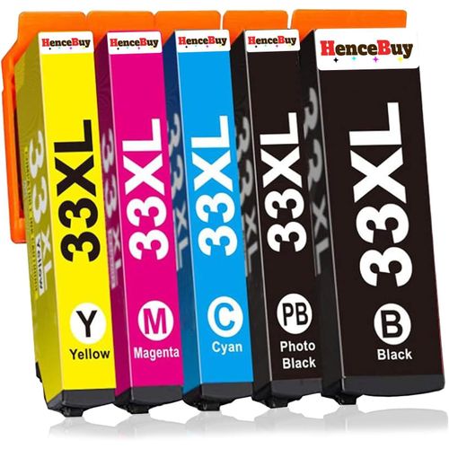 ERYI-33Xl Lot De 5 Cartouches D'Encre Compatibles Avec Epson 33Xl 33 Xl Pour Epson Expression Premium Xp-7100 Xp-530 Xp-640 Xp-830 Xp-900 Xp-645 Xp-635 Xp-630 Xp540