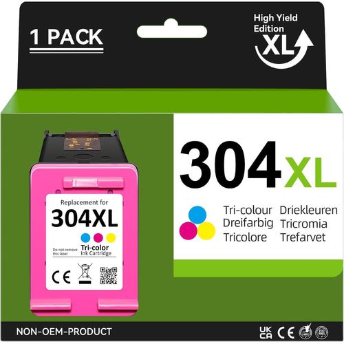 ERYI-Cartouches D'Encre 304Xl Couleur Compatibles Avec Hp 304, Pour Hp Envy 5000 5030 5010 5020 5032 5020 Pour Deskjet 3750 2630 2620 2622 3720 3730 3760 3762 (1 Pièce)