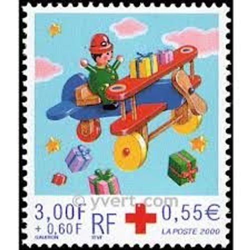 Au Profit De La Croix Rouge : Fêtes De Fin D'Année : Avion En Bois Année 2000 N° 3362 Yvert Et Tellier Luxe