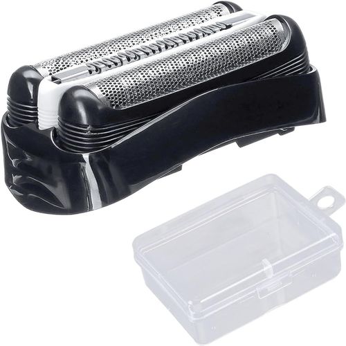 ERYI-1 Bandeau De Rechange Pour Rasoir, 1 Boîte De Rangement Transparente, Accessoires De Rasoir Électrique, Têtes De Rasoir, Têtes De Rasoir Pour Homme, Têtes De Rechange Compatibles (Noir)