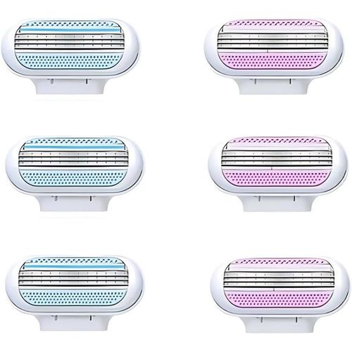 Eryi-6 Pièces Rasoir De Surete Femme, Rasoir Shavest Femme, Rasoir Femme, Rasoir Femme Maillot, Rasoir Maillot Femme, Rasoir Manuel Femme
