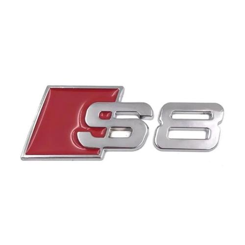 Logo "S8"Alu Chrome Sticker Auto Voiture Embleme Badge 3d Metal Chrome Pour Audi A8 Sline S3 S4 S5 S6 S8