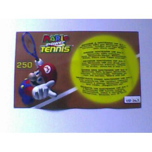 Carte Vip Club Nintendo Grattée Mario Power Tennis Gamecube