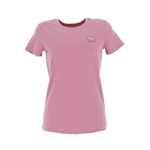 Tee Shirt Manches Courtes Puma Ess Elevated Tee Rose M