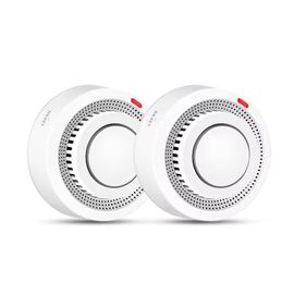 360 ° Détection complète, détecteur de fumée WiFi intelligent Tuya, surveillance à distance de la sécurité domestique, Compatible avec Alexa et Google-AA