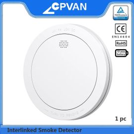 Détecteur de fumée interconnecté CPVAN, alarme de chaleur et détecteur d'alarme de monoxyde de carbone, batterie de 10 ans, alarme incendie sans fil certifiée Via-1smoke