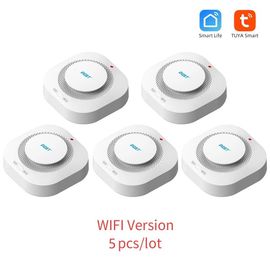 Détecteur de fumée de sécurité domestique ¿ Capteur de fumée avancé et alarme incendie avec compatibilité SmartLife et Tuya Gautone-wifi-5