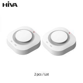 HIVA ¿ détecteur de fumée sans fil 433MHz, Protection incendie, alarme domestique pour le bureau et la maison, système d'alarme de sécurité pour pompiers PA-441-2pcs
