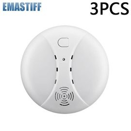 Détecteur de fumée de Protection incendie sans fil 433MHz, capteurs d'alarme pour systèmes d'alarme de sécurité domestique RF Tuya WIFI GSM-3PCS