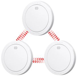 CPVAN ¿ détecteur de fumée interconnecté sans fil, batterie de 10 ans, 433Mhz, alarme de fumée incendie, Protection, équipement pour pompiers, approbation CE-3 PCS