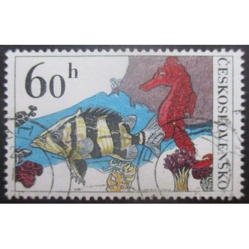 Tchecoslovaquie N°2105 Poissons Oblitéré