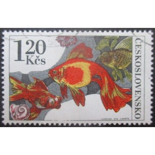 Tchecoslovaquie N°2107 Poissons Oblitéré