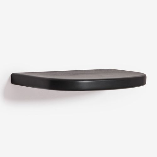 Table De Chevet Flottante 45x25 Cm En Bois De Manguier Agathe Noir Uni