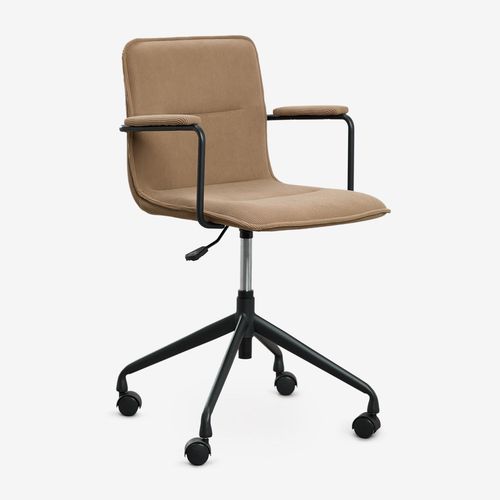 Chaise De Bureau Avec Roulettes Et Accoudoirs Seifert Noir
