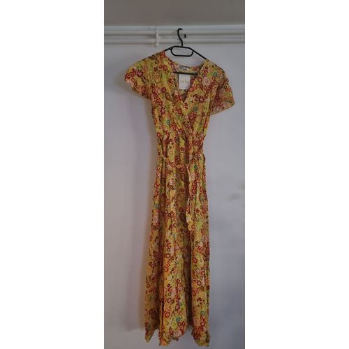 Robé Été Jaune À Fleurs - Taille Unique - Neuve