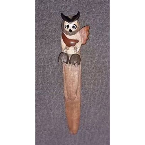 Chouette Marque Page En Bois