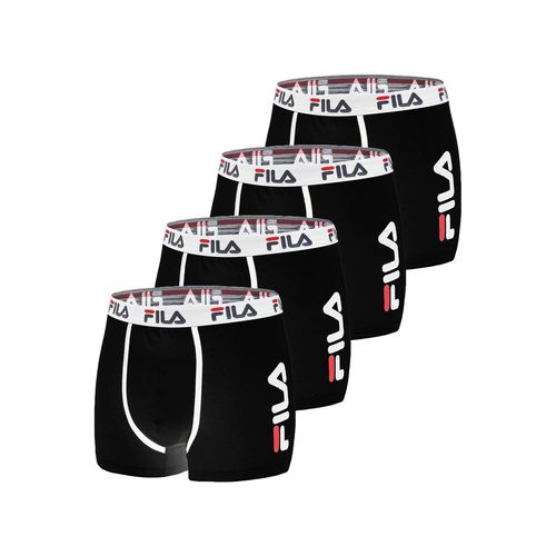 Lot De 4 Boxers Fila Pour Homme : Noir / Xxl