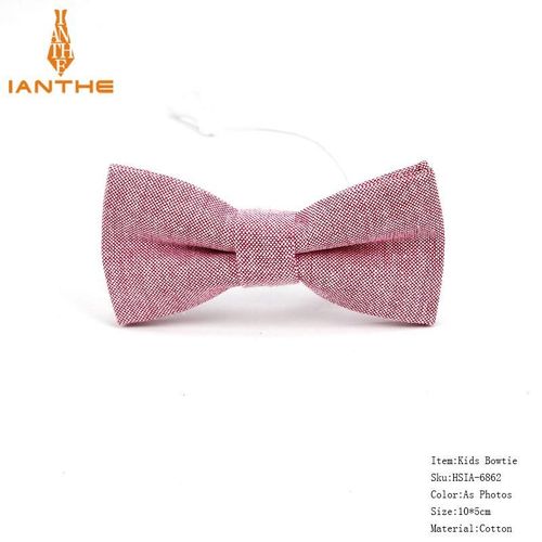 Nministériels D Papillon En Coton Pour Homme Et Enfant,Décontracté,Rouge,Bleu,Rose,Solide,Smoking,Parents,Noël