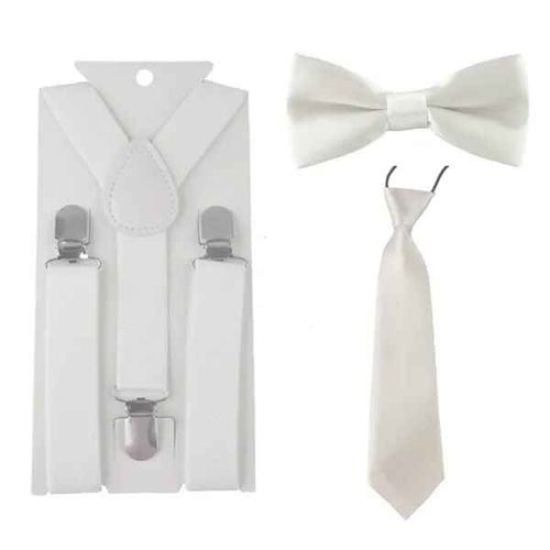 Mode 3 Pièces École Garçons Filles Enfants Enfants Orthèse Bretelles Élastiques Pour Chemise Suspensorio Cravate N?Uds Papillon Ensemble Tr0001