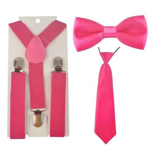 Mode 3 Pièces École Garçons Filles Enfants Enfants Orthèse Bretelles Élastiques Pour Chemise Suspensorio Cravate N?Uds Papillon Ensemble Tr0001