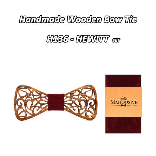 Mahoosive N?Ud Papillon En Bois Poche Carré Ensemble Pour Hommes Costumes De Mariage Bois Cravate Homme Noeud Papillon Noeud Papillon Ensemble De Foulard