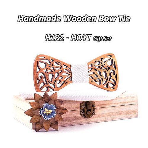 Mahoosive N?Uds Papillon En Bois À Fleurs Pour Hommes Noeud Papillon Creux Papillons Costume De Mariage Noeud Papillon En Bois Chemise Krawatte N?Uds Papillon Cravate Mince