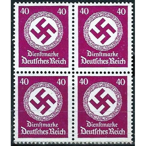 Allemagne, 3ème Reich 1934, Très Beau Timbre De Service Neuf** Luxe Yvert 103, Croix Gammée Et Couronne De Feuilles De Chêne, 40pf Lilas Rose, Filigrane Croix Gammées.