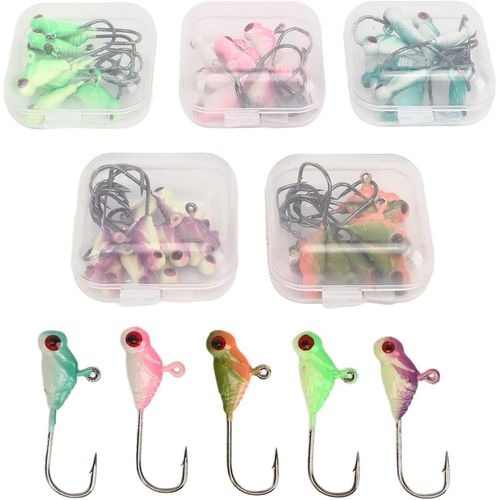 Kyaoayo-50pcs Leurres De Pêche Sur Glace Leurres En Métal - Gabarits De Pêche Sur Glace Portables Et Professionnels Pour Leurres De Pêche Sur Glace Pour Panfish Crappie