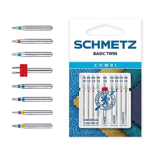Assortiment De 9 Aiguilles + 1 Aiguille Double Pour Machine - Schmetz
