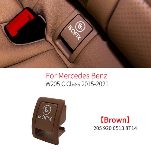 Housse De Sécurité Pour Siège Arrière De Voiture,Interrupteur Isofix Pour Enfant,Accessoires Pour Mercedes Benz Classe C W205 C180 C200 C220 C250 C300 2059200513 - Type Brown