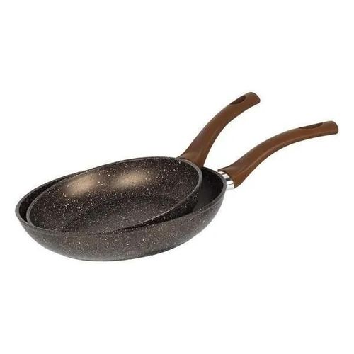 Ensemble De Poêles - Bergner - Champagne - Aluminium Forgé - 2 Pièces - Compatible Induction